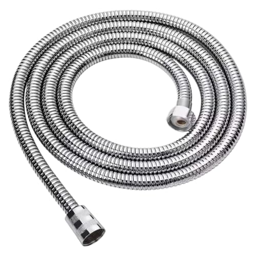 1PC G1/2 Universal Edelstahl Flexible Dusche Schlauch 1,5 M/2 M/3 M Badezimmer Rohr Verlängerung Sanitär(Silver,3M) von HamPaesk