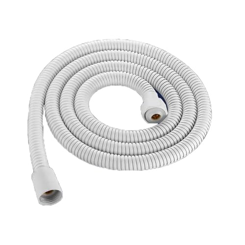 1PC G1/2 Universal Edelstahl Flexible Dusche Schlauch 1,5 M/2 M/3 M Badezimmer Rohr Verlängerung Sanitär(White,1.5M) von HamPaesk