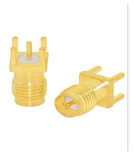1PC SMA Männlich/Weiblich RF Coax Connector PCB 2-Loch Panel Mount Solder Post Draht Terminal Adapter Vergoldet(Type10) von HamPaesk