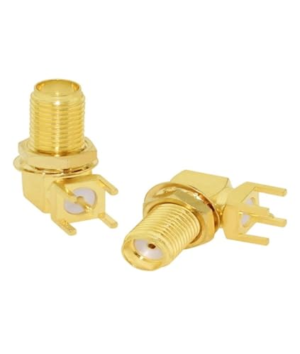 1PC SMA Männlich/Weiblich RF Coax Connector PCB 2-Loch Panel Mount Solder Post Draht Terminal Adapter Vergoldet(Type13) von HamPaesk
