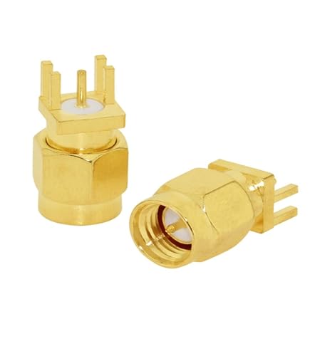 1PC SMA Männlich/Weiblich RF Coax Connector PCB 2-Loch Panel Mount Solder Post Draht Terminal Adapter Vergoldet(Type3) von HamPaesk