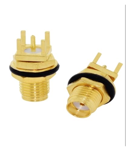 1PC SMA Männlich/Weiblich RF Coax Connector PCB 2-Loch Panel Mount Solder Post Draht Terminal Adapter Vergoldet(Type4) von HamPaesk