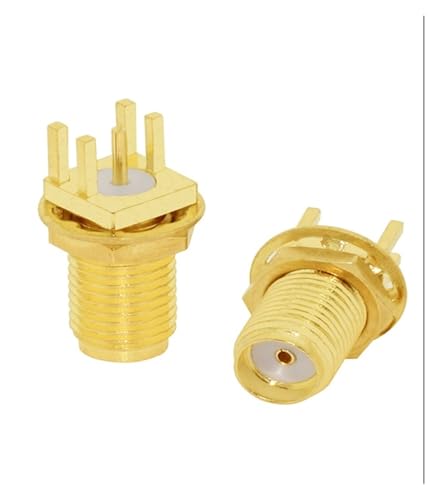1PC SMA Männlich/Weiblich RF Coax Connector PCB 2-Loch Panel Mount Solder Post Draht Terminal Adapter Vergoldet(Type5) von HamPaesk