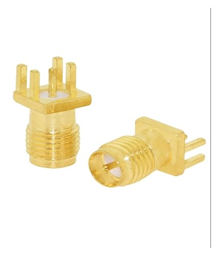1PC SMA Männlich/Weiblich RF Coax Connector PCB 2-Loch Panel Mount Solder Post Draht Terminal Adapter Vergoldet(Type9) von HamPaesk