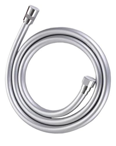 1PC Silber PVC Brauseschlauch Ersatz Handheld Flexible for Badezimmer Kopf Langlebig 1,5 M/2 M/3 M Badewanne(Silver,2M) von HamPaesk