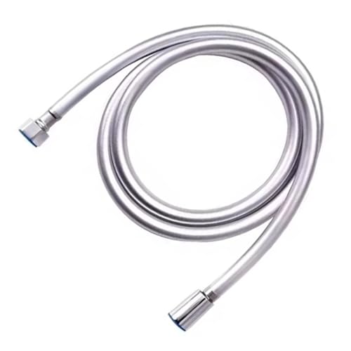 1pc PVC Dusche Schlauch Flexible Rohr for Bad Kopf 1.5/2/3/4M Goldene Silber Schwarz zubehör(Silver,200cm) von HamPaesk