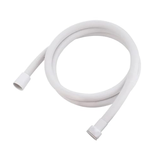 1pc PVC Dusche Schlauch Flexible Rohr for Bad Kopf 1.5/2/3/4M Goldene Silber Schwarz zubehör(White,150cm) von HamPaesk