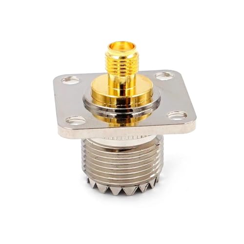 1x UHF Weibliche PL259 SO239 Zu SMA Femal 4 Loch Flansch Panel Montieren Koaxial Stecker Adapter von HamPaesk