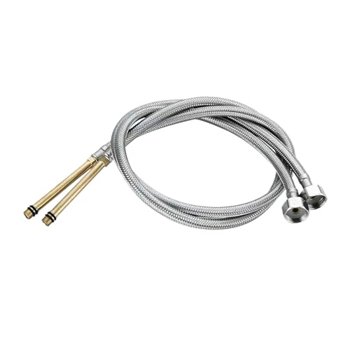 2 stücke Edelstahl Nylon Geflochtene Rohr Schlauch Silikon Sanitär Ther Moresistant Wasserhahn Waschbecken Kanal Küche Bad(50cm) von HamPaesk