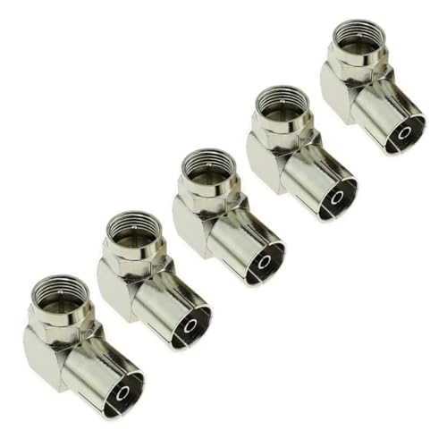5PCS F Typ Stecker Buchse Zu RF Coax TV Antenne Weiblich Rechten Winkel Adapter von HamPaesk