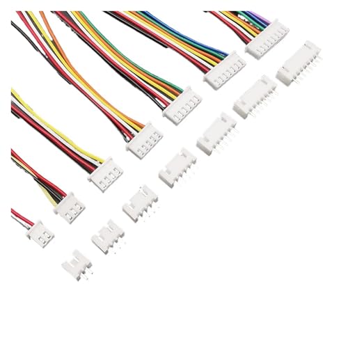 5Sets JST XH2.54 XH 2,54mm Draht Kabel Stecker 2/3/4/5/6/7/8 Pin Männlichen Und Weiblichen Steckdose 10cm 20cm Länge 26AWG(Length 20CM,4Pin) von HamPaesk