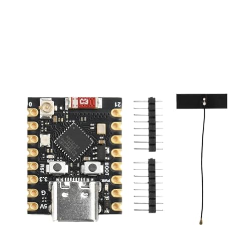 ESP32-C3 SuperMini Entwicklungsboard WiFi Bluetooth ESP32 C3 Super Mini V2.0 Rot/Schwarz(Black) von HamPaesk