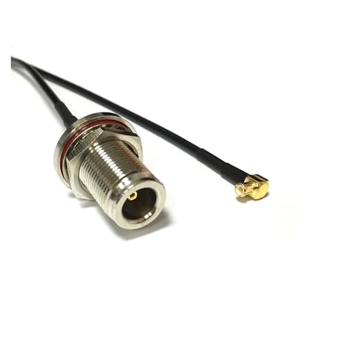MCX Rechtwinkliger 90-Grad-Schalter N-Typ-Buchse Schott-Pigtail-Kabel RG316 RG174 RG178 15 cm/30 cm/50 cm/100 cm for WLAN-Router(RG174,10CM) von HamPaesk