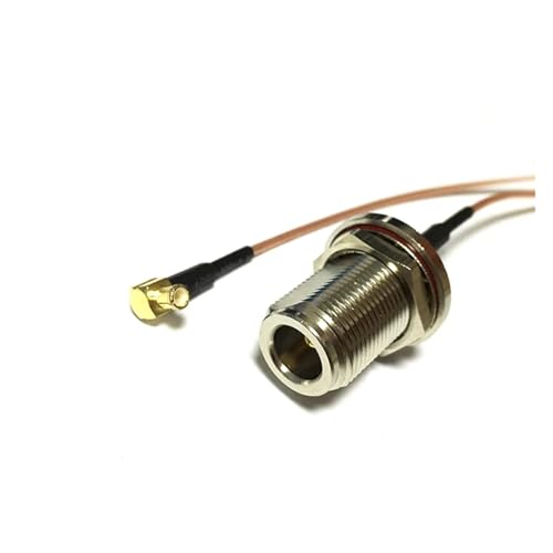 MCX Rechtwinkliger 90-Grad-Schalter N-Typ-Buchse Schott-Pigtail-Kabel RG316 RG174 RG178 15 cm/30 cm/50 cm/100 cm for WLAN-Router(RG178,20CM) von HamPaesk