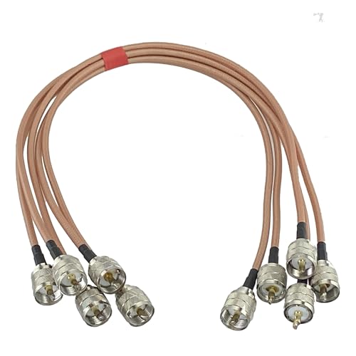 RG400 Doppel UHF PL259 Stecker Auf Crimp RF Pigtail Koax Jumper Kabel Draht Terminals 6 zoll ~ 10FT(4Pcs,6FT (2M)) von HamPaesk