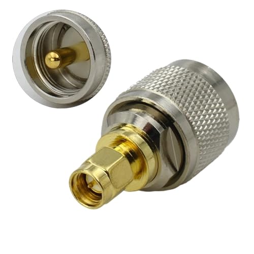 UHF-zu-SMA-Stecker SO239 PL259 Stecker Buchse 4-Loch-Flansch RF-Adapter Gerade Messing for CB-Radio/Walkie-Talkie(Army green) von HamPaesk