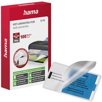 100 hama Laminierfolien glänzend für Visitenkartenformat 80 micron von Hama