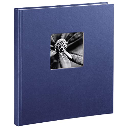 Hama Fotoalbum "Fine Art" 29 x 32 cm, 50 Seiten (25 Blatt), mit Ausschnitt für Bildeinschub, blau von Hama