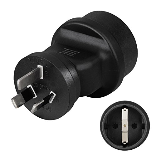 Hama 00128040 Typ I (Au) Typ F schwarz Netzstecker-Adapter für Steckdose von Hama