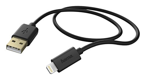 Hama 00173635 1,5 m USB zu Lightning schwarz – USB-Kabel (USB A, Lightning, männlich/männlich, rech von Hama