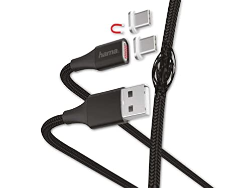 Hama USB-Kabel USB 2.0 USB-A Stecker, USB-C™ Stecker 1.00m Schwarz von Hama