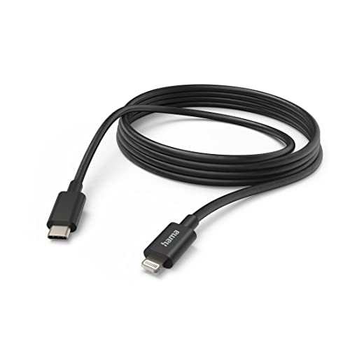 Hama 00187274 Lade-/Datenkabel USB-C zu Lightning, 3m, schwarz von Hama