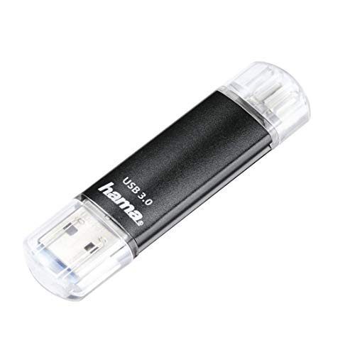 Hama 256GB USB-Speicherstick mit USB 3.0 & microUSB (2-in-1 USB-Stick, z.B. für Android Handy, Tablet, Computer, Notebook, PC, Laptop, MacBook, OTG, 40MB/s) Handy-Stick, Doppel Memory-Stick schwarz von Hama