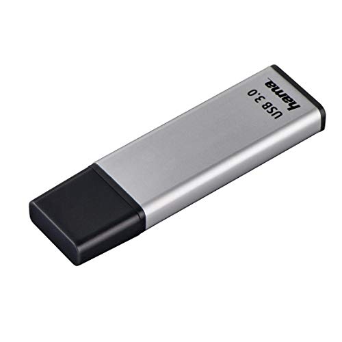 Hama 256GB USB-Stick USB 3.0 Datenstick (90 MB/s Datentransfer, USB-Stick mit Öse zur Befestigung am Schlüsselring, Speicherstick, Memory Stick mit Verschlusskappe, z. B. für Windows/MacBook) Silber von Hama