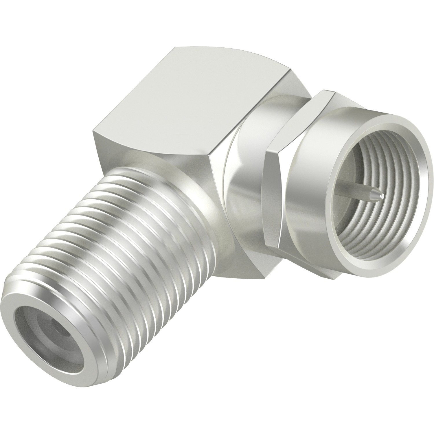 Hama Antennen-Adapter SAT F-Stecker/F-Kupplung 90° Silber von Hama