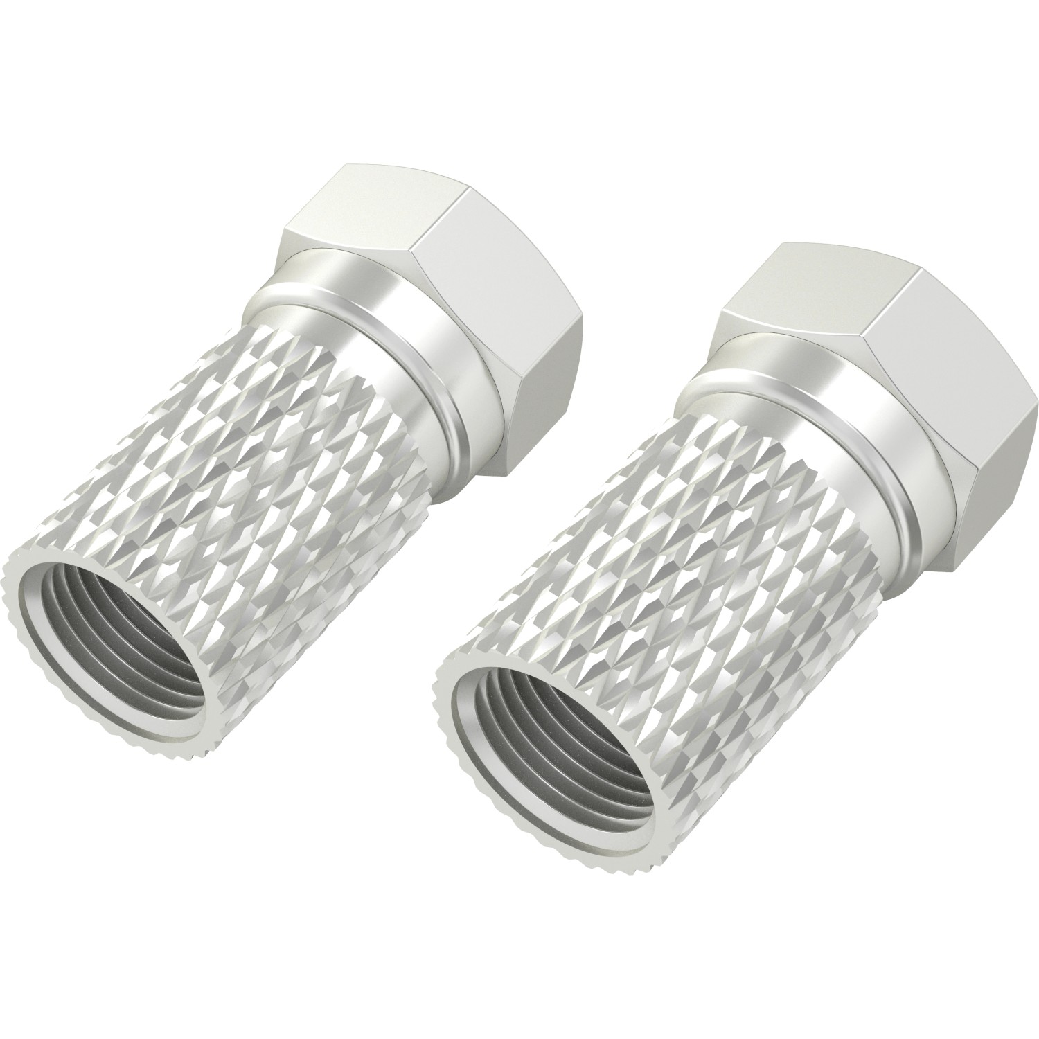 Hama Antennen-Adapter-Set F-Stecker 6,8 mm Schraubbar Silber 4 Stück von Hama