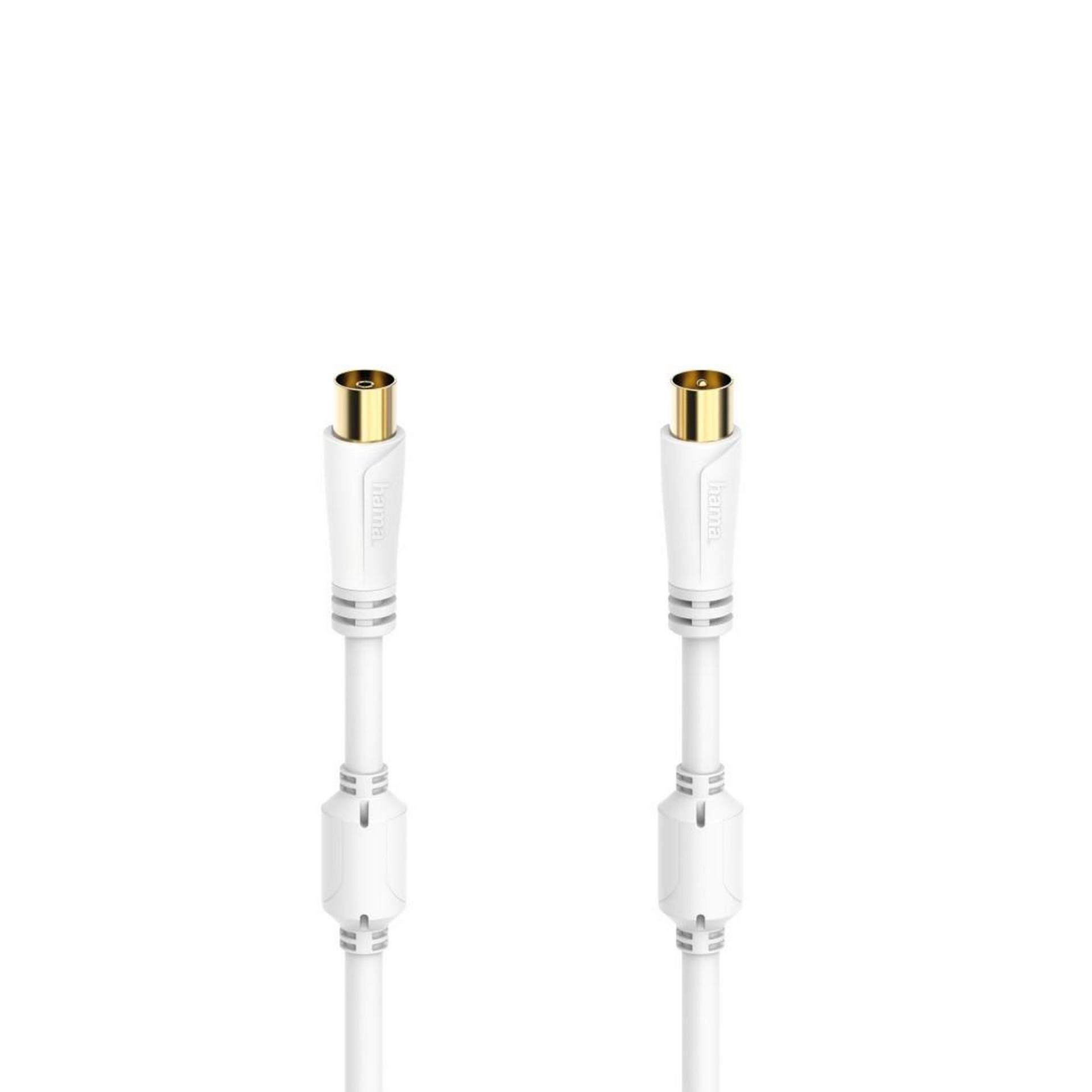 Hama Antennenkabel vergoldet Koax-Stecker mit Koax-Kupplung 3 m Hama Antennenkabel vergoldet Koax-Stecker mit Koax-Kupplung 3 m von Hama