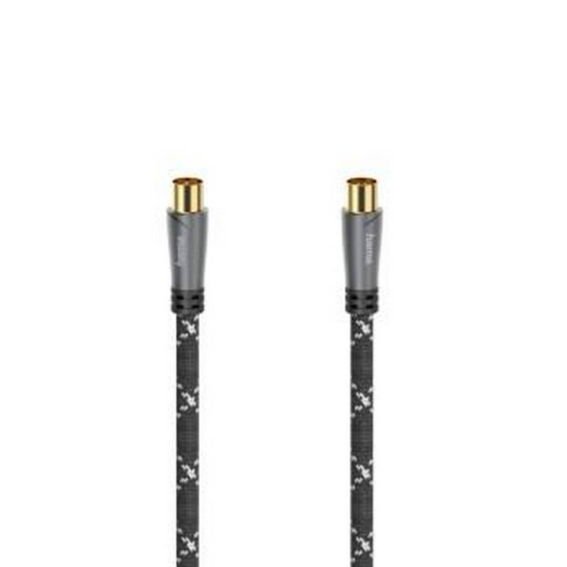 Hama Antennenkabel vergoldet Koax-Stecker mit Koax-Kupplung 5 m von Hama