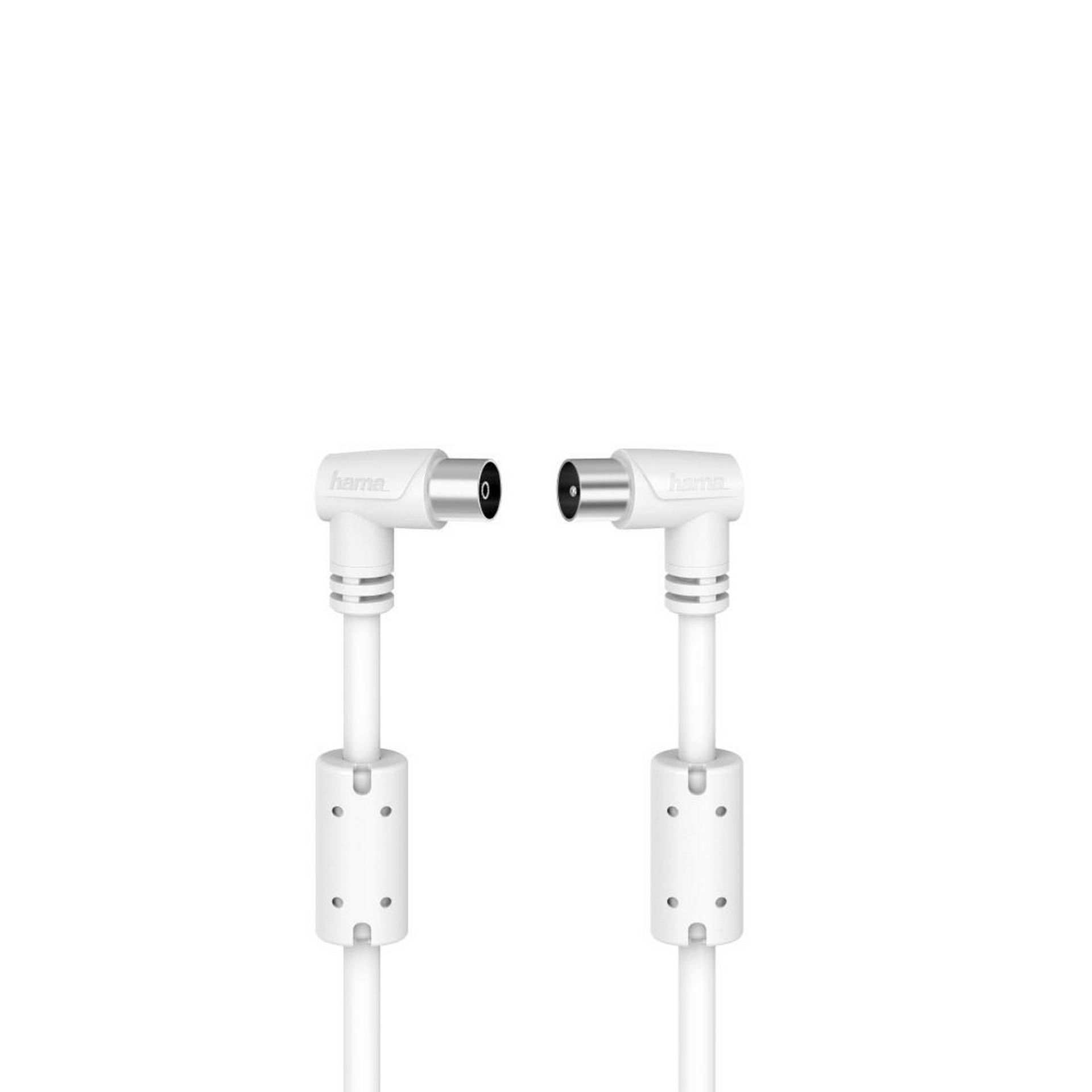 Hama Antennenkabel weiß Koax-Stecker mit Koax-Kupplung 90°, 1,5 m Hama Antennenkabel weiß Koax-Stecker mit Koax-Kupplung 90°, 1,5 m von Hama