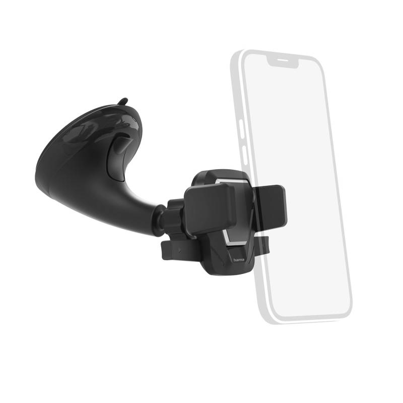 Hama Auto-Handyhalterung Easy Snap mit Saugnapf 360° Drehbar Universal von Hama