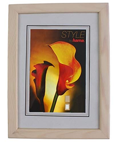 Hama Bilder-Rahmen Siegen Holz-Rahmen Foto Portrait Wand Poster Deko Glas Weiß 13 x 18 cm von Hama