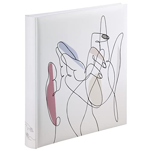Hama Fotoalbum „Hands“ 29x32 cm (Buch-Album mit 60 weißen Seiten, mit Trennblättern, zum Selbstgestalten und Einkleben, Erinnerungsalbum) Fotobuch weiß von Hama