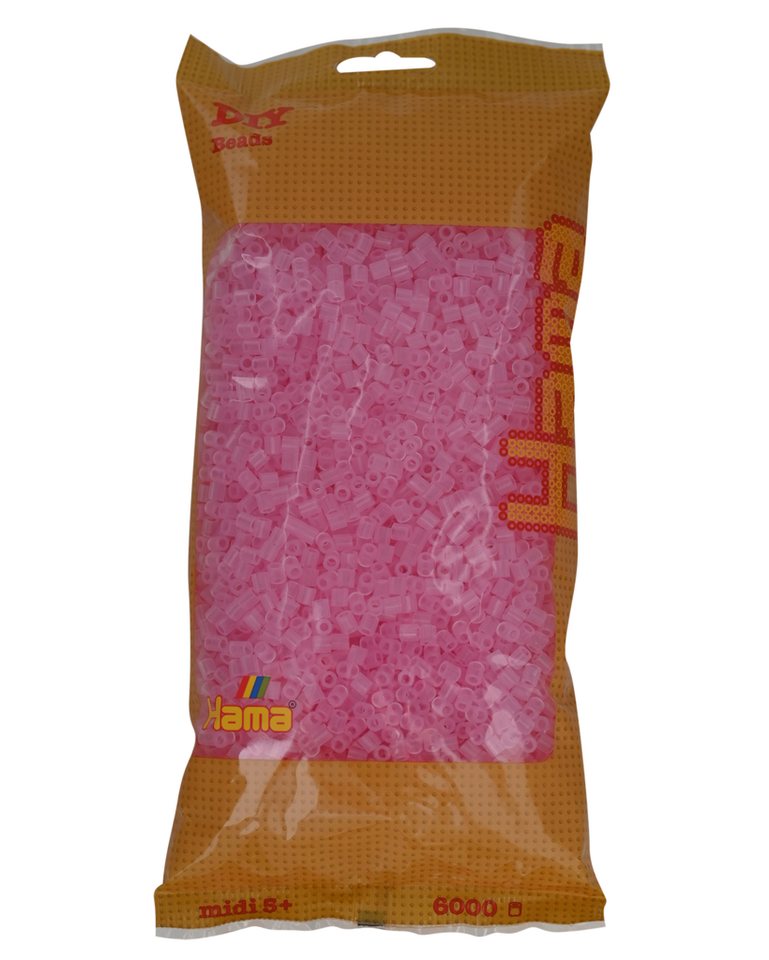 Hama Bügelperlen 6000 Hama Midi Bügelperlen - Transparent-Pink von Hama