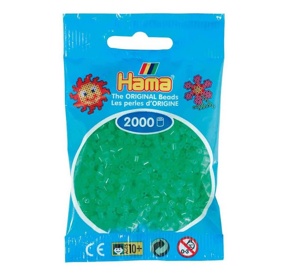Hama Perlen Bügelperlen Hama Mini-Bügelperlen 2000 im Beutel neon-grün von Hama Perlen