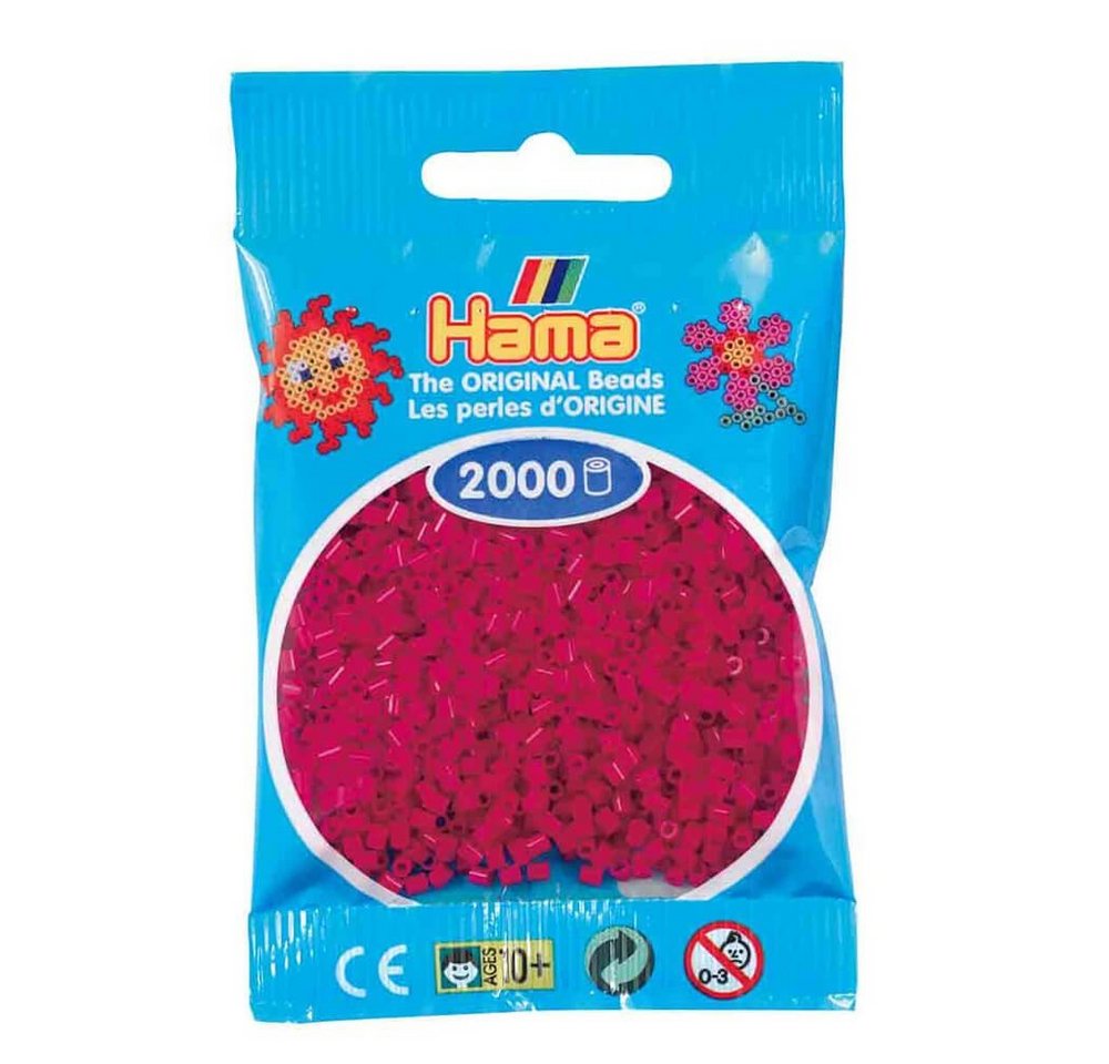 Hama Perlen Bügelperlen Hama Mini-Bügelperlen 2000 im Beutel violettrot von Hama Perlen