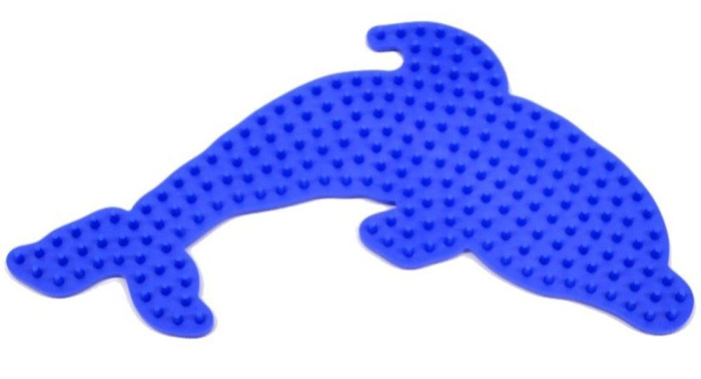 Hama Perlen Bügelperlen Hama Stiftplatte Delphin, farbig: blau von Hama Perlen