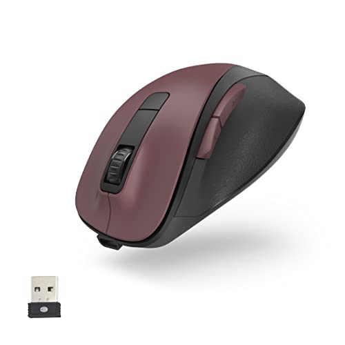 Hama ergonomische Maus (Funkmaus, 6 Tasten, 2,4GHz, BlueWave, 800/1200/1600dpi, optische Maus kabellos, Wireless, Maus ergonomisch, Computermaus, für Laptop/PC, Akku, Rechtshänder) Bordeaux rot Hama ergonomische Maus (Funkmaus, 6 Tasten, 2,4GHz, BlueWave, 800/1200/1600dpi, optische Maus kabellos, Wireless, Maus ergonomisch, Computermaus, für Laptop/PC, Akku, Rechtshänder) Bordeaux rot von Hama