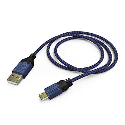 Hama Controller Ladekabel für PS4, „High Quality“, 2,5 m (extra langes Kabel, microUSB-Anschluss, vergoldete Stecker) Aufladekabel von Hama