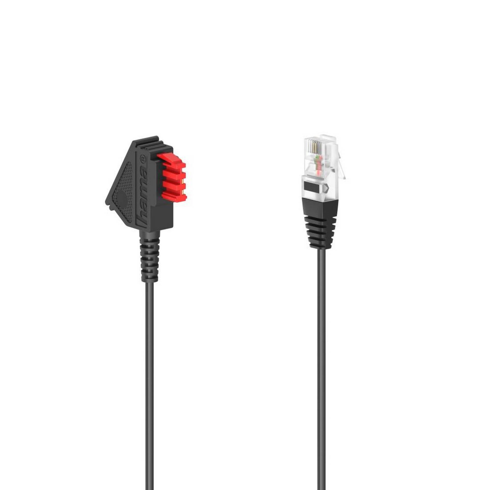 Hama DSL-Box-Kabel schwarz TAE-F-Stecker mit Modular-Stecker 8p2c verdrillte Adernpaare, 10 m Hama DSL-Box-Kabel schwarz TAE-F-Stecker mit Modular-Stecker 8p2c verdrillte Adernpaare, 10 m von Hama