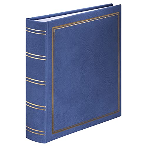Hama Einsteckalbum London (klassisches Fotoalbum für 200 Bilder im Format 10x15 cm, Fotobuch zum Einstecken, Album aus Kunstleder) blau von Hama