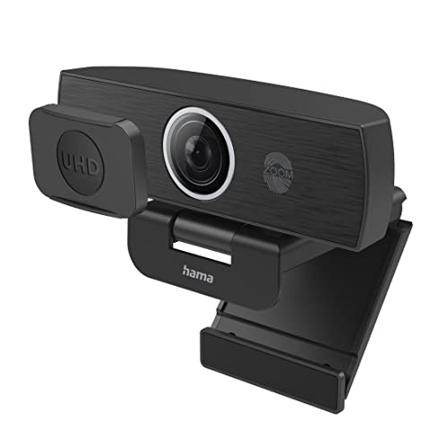 Hama Externe Kamera für Laptop (Webcam mit Mikrofon Kamera PC mit 2160p 4K Webcam TV, PS5 Kamera Webcam Macbook USB C 360 Grad schwenkbar, Kamera-Abdeckung, 1/4 Zoll Gewinde für Stative) von Hama