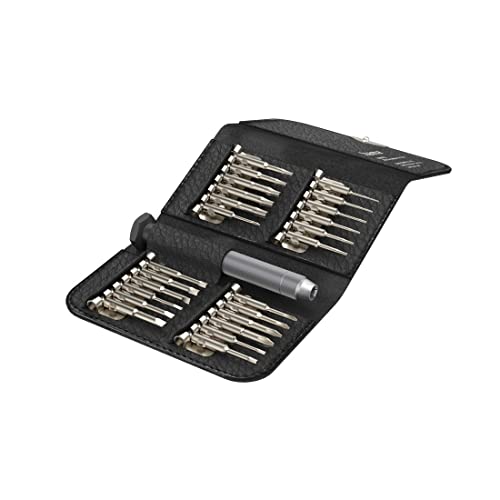 Hama Feinmechaniker Schraubendreher Mini (u.a. Kreuzschlitz, Schlitz, Torx Reparatur-Set magnetisch für Brille, Uhr, Laptop, Tablet, Handy, Kamera, Modellbau) Screwdriver, Werkzeugset 25-teilig von Hama