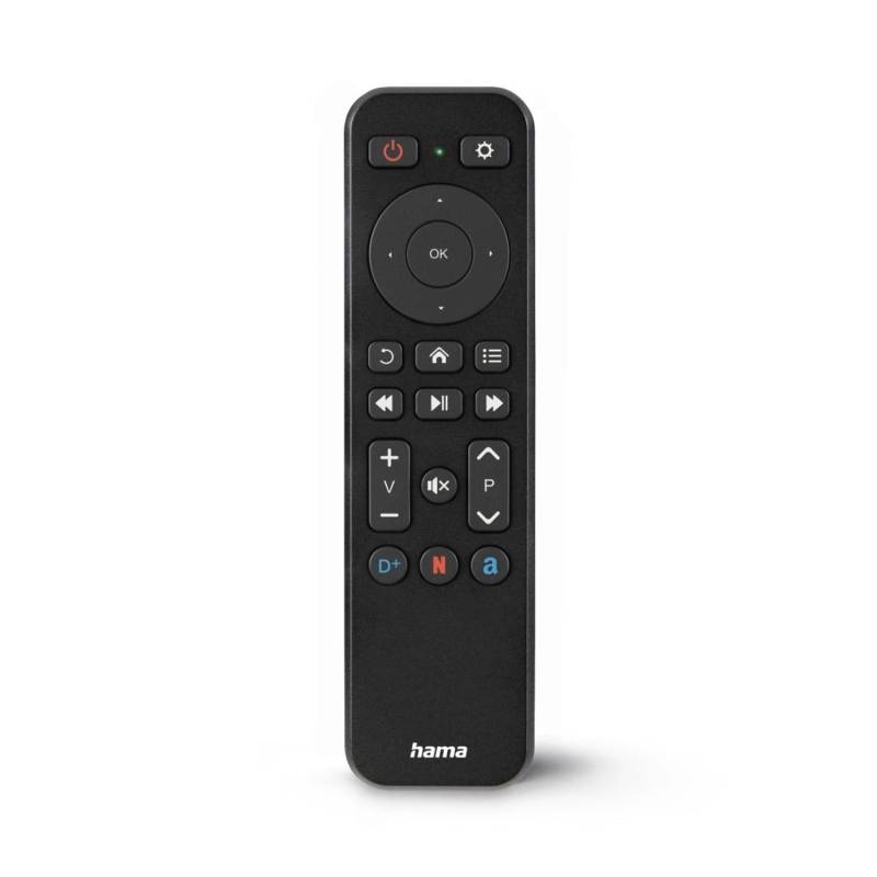 Hama Fernbedienung f. TV + Button Netflix Prime Video Disney+ programmierbar von Hama