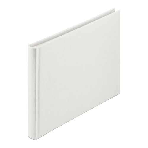 Hama Fotoalbum „Wrinkled“ 24x17 cm (Buch-Album mit 36 weißen Seiten aus Bambus Papier, zum Selbstgestalten und Einkleben, Erinnerungsalbum) Fotobuch weiß von Hama