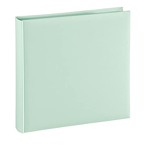 Hama Fotoalbum Jumbo 30x30 cm (Fotobuch mit 80 weißen Seiten, Album für 320 Fotos zum Selbstgestalten und Einkleben) grün pastell von Hama