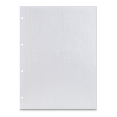 Hama Innenseiten Fotoalbum Scrapbooking (Nachfüllpackung für Fotokartonseiten mit Schutzkristallpapier, 250 g/m², 23,3 x 31 cm, perforiert, 25 Blatt) weiß von Hama